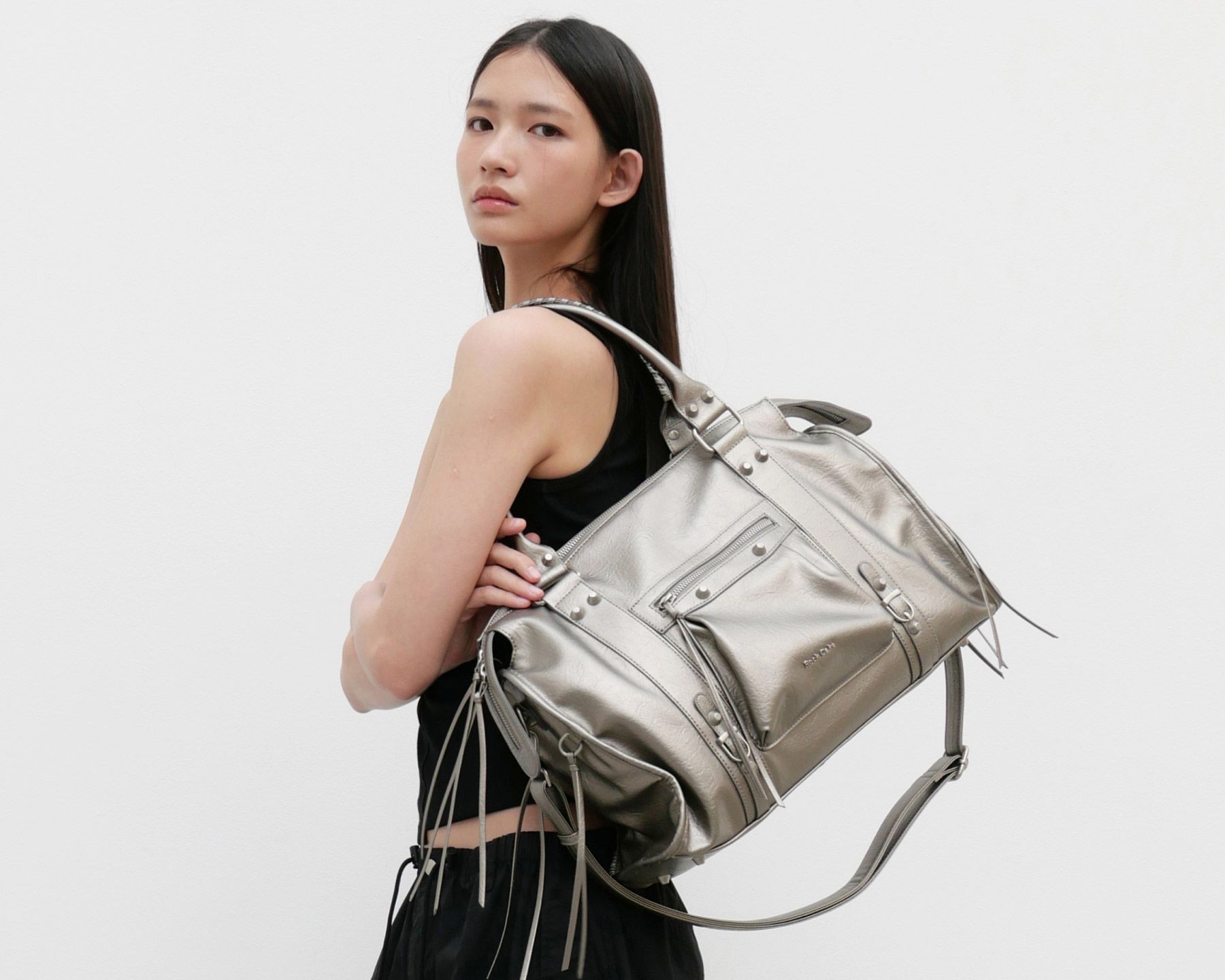 ☆新品☆ aeae ナップサック ドット グレー 韓国限定 ♡正規品