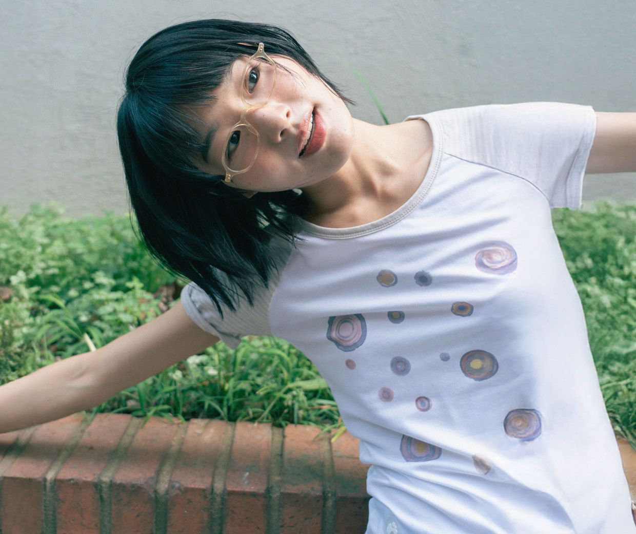 Tシャツ・カットソー [hug your skin] Star stitched top  (3 color) MUSINSA