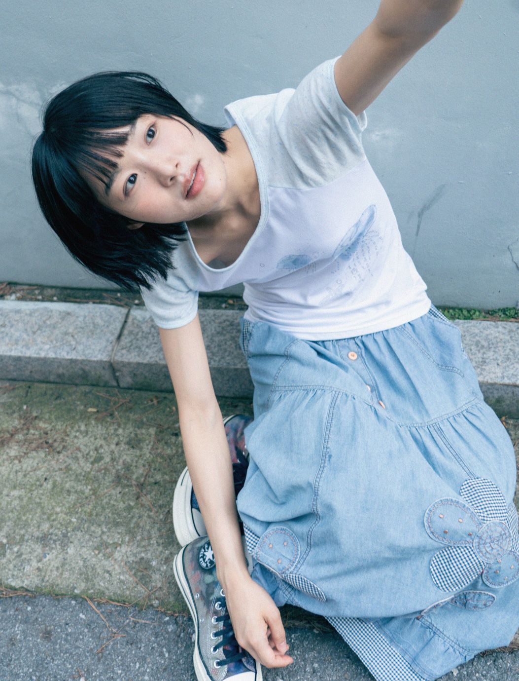 【hug your skin】25ss Ornament printed top MUSINSA | HUG YOUR SKIN Ornament Print Top (White)