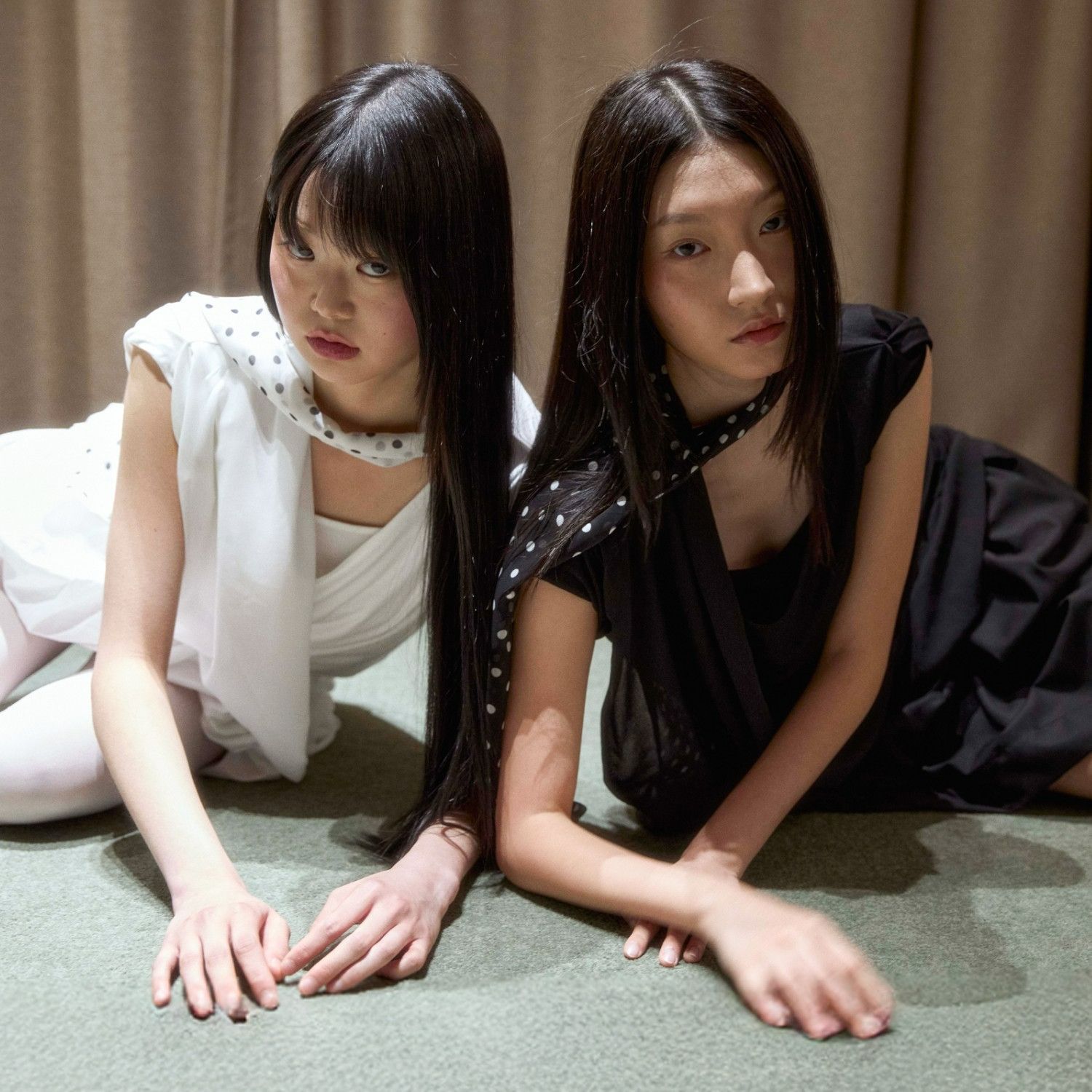 【FLAREUP】25SS★ Asymmetrical Draped Dress SS25_D62_MLCFPLFLORALLACETULLE