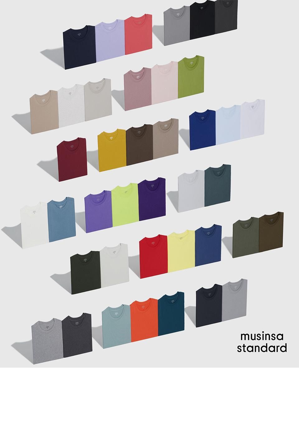MUSINSA公式 | MUSINSA STANDARD クルーネック長袖Tシャツ[ブラック]