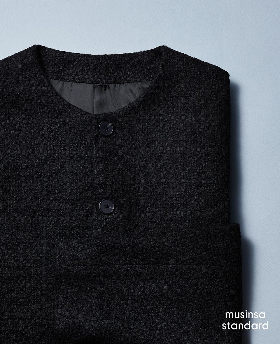 MUSINSA公式 | MUSINSA STANDARD ラウンドネックツイードジャケット