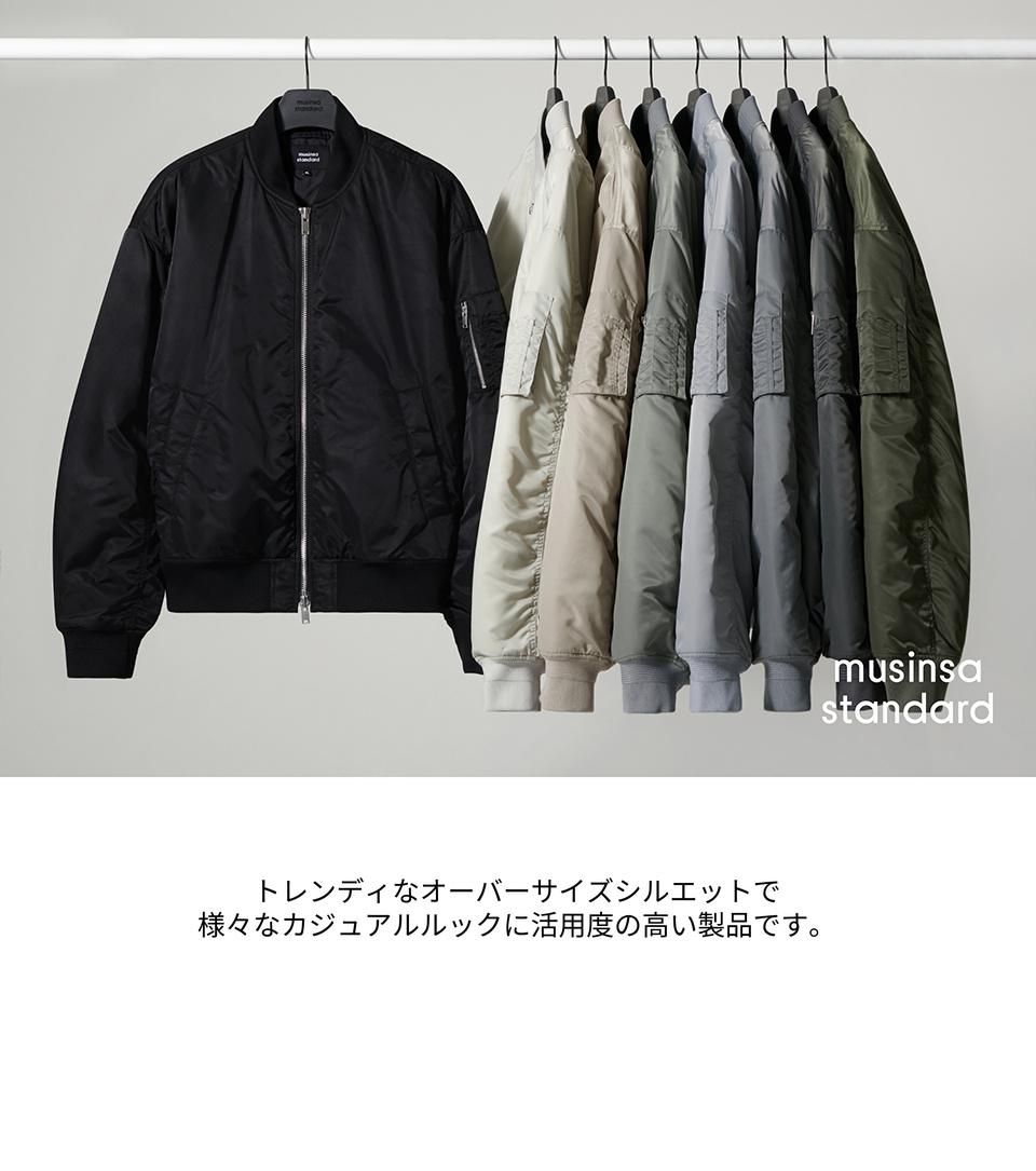 MUSINSA公式 | MUSINSA STANDARD 特大MA-1ボンバージャケット[ブラック]