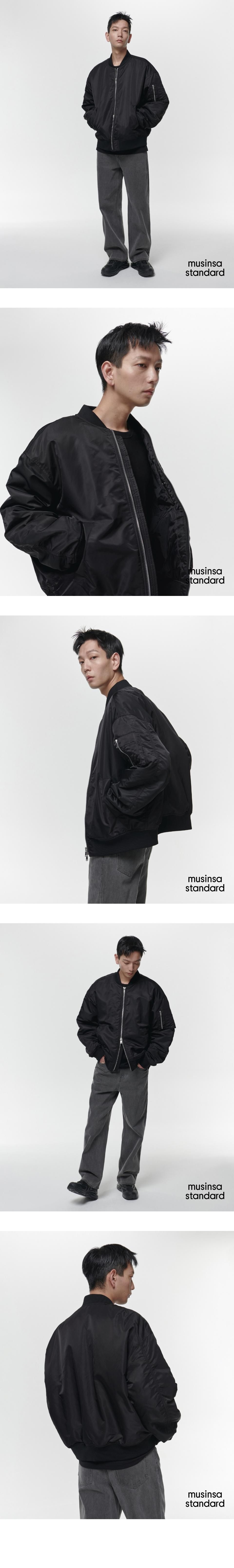 MUSINSA公式 | MUSINSA STANDARD 特大MA-1ボンバージャケット[ブラック]