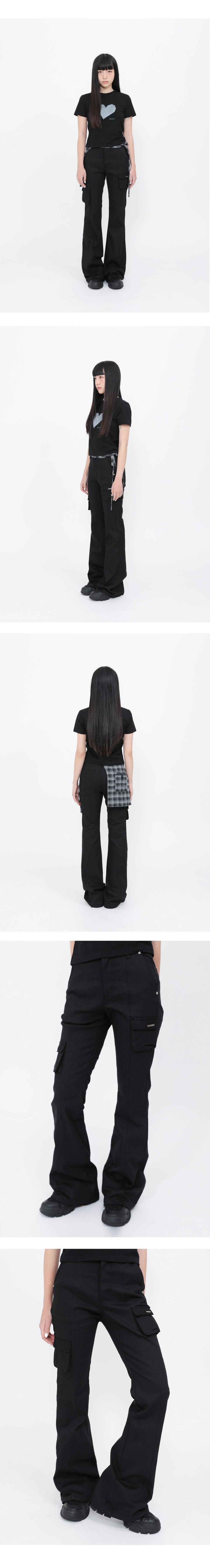 MUSINSA公式 | MISEKI SEOUL Line pocket cargo pants BLACK