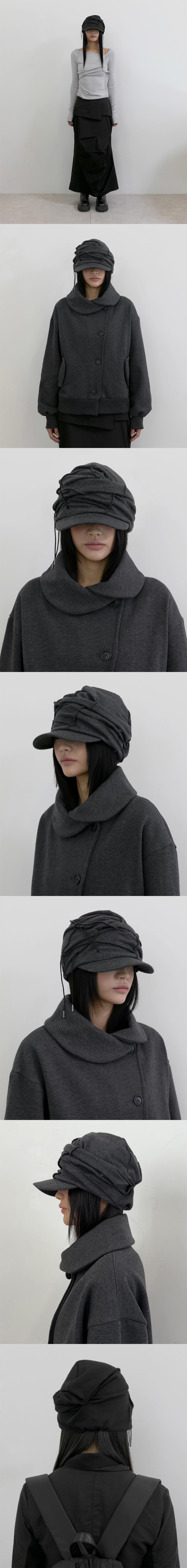 MUSINSA公式 | FLAREUP Soi Draped Cap (FL-743_Black)