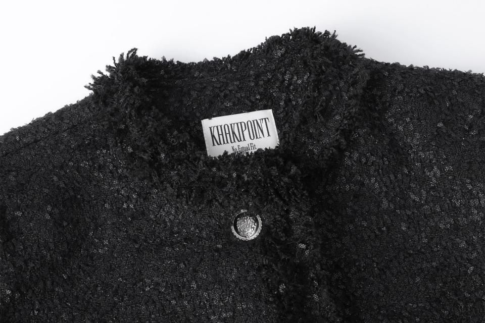KHAKIPOINT ツイードジャケット MUSINSA公式 | KHAKIPOINT Antique Tweed Jacket (black)