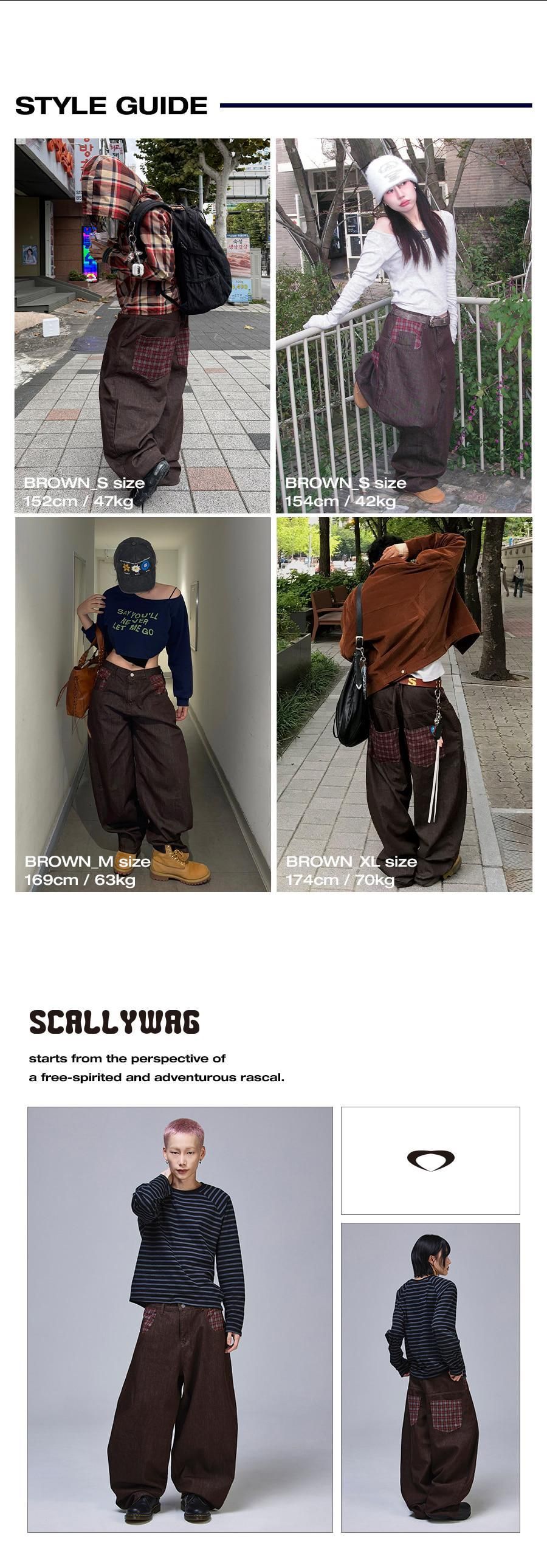 MUSINSA公式 | SCALLYWAG ポイントチェックノンフェイドデニムパンツ