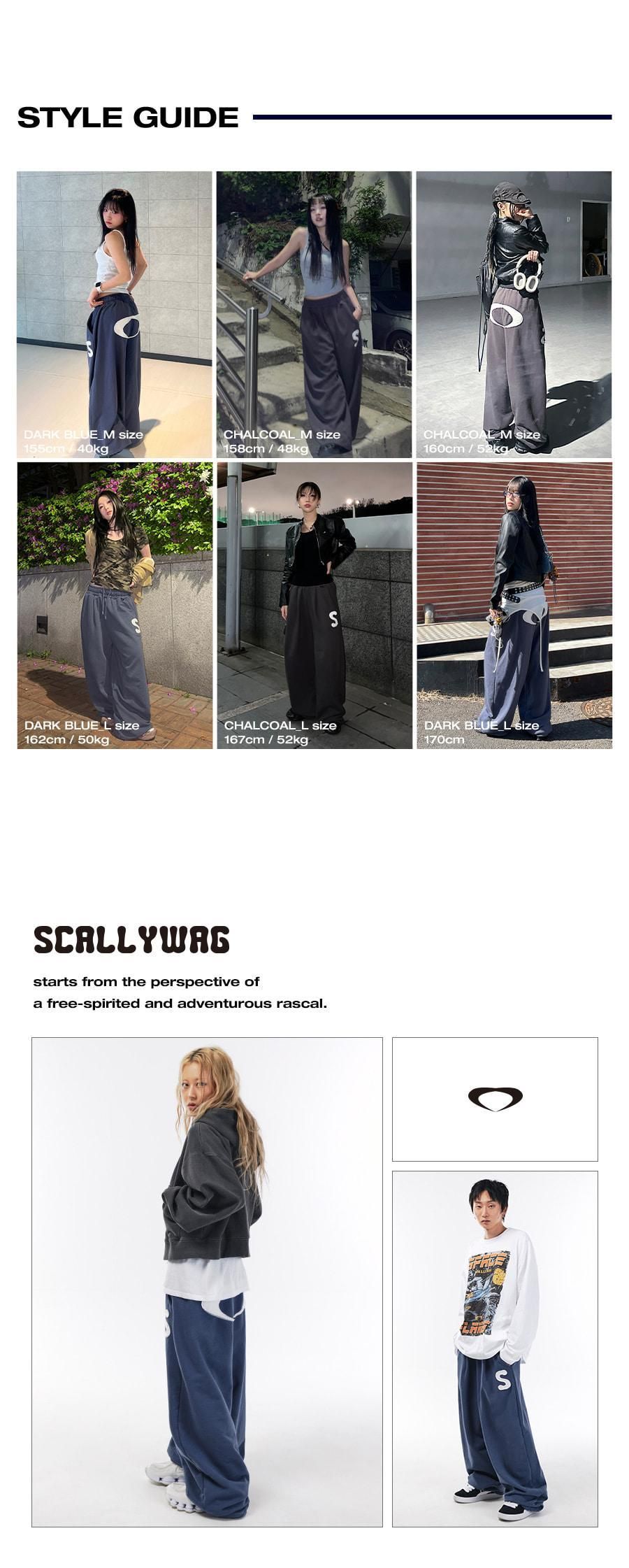 MUSINSA公式 | SCALLYWAG ロゴアップリケスウェットパンツ[ダークブルー]
