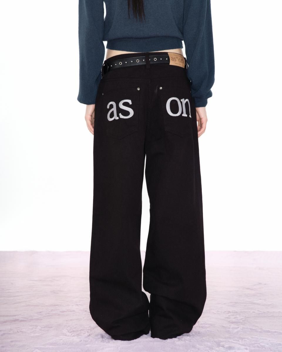MUSINSA公式 | ASON SMOG WIDE PANTS / BLACK