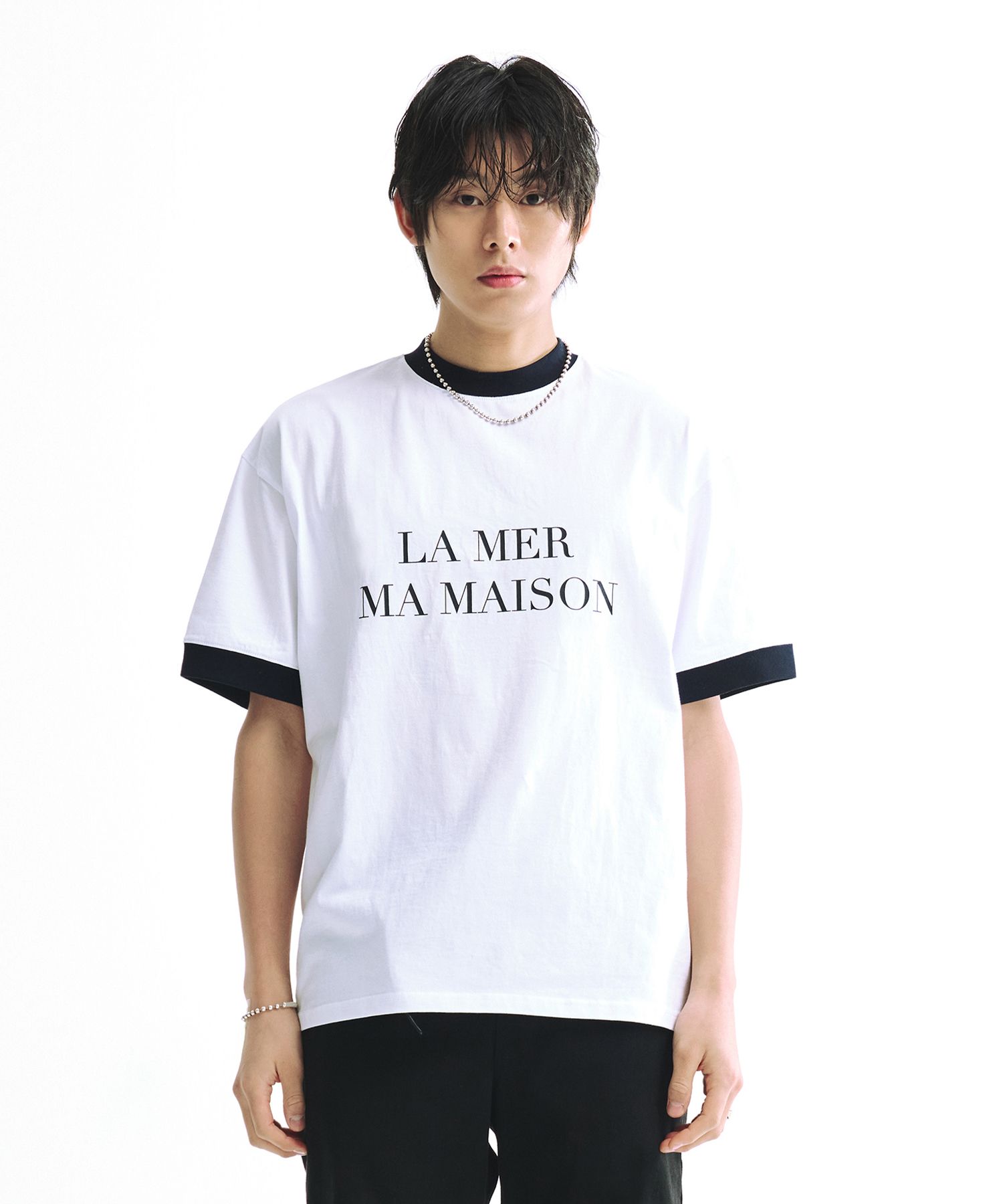 LA MER MA MAISONのLMMM Ringer Tee MUSINSA | LA MER MA MAISON LMMM Color Lip Ringer Tee White