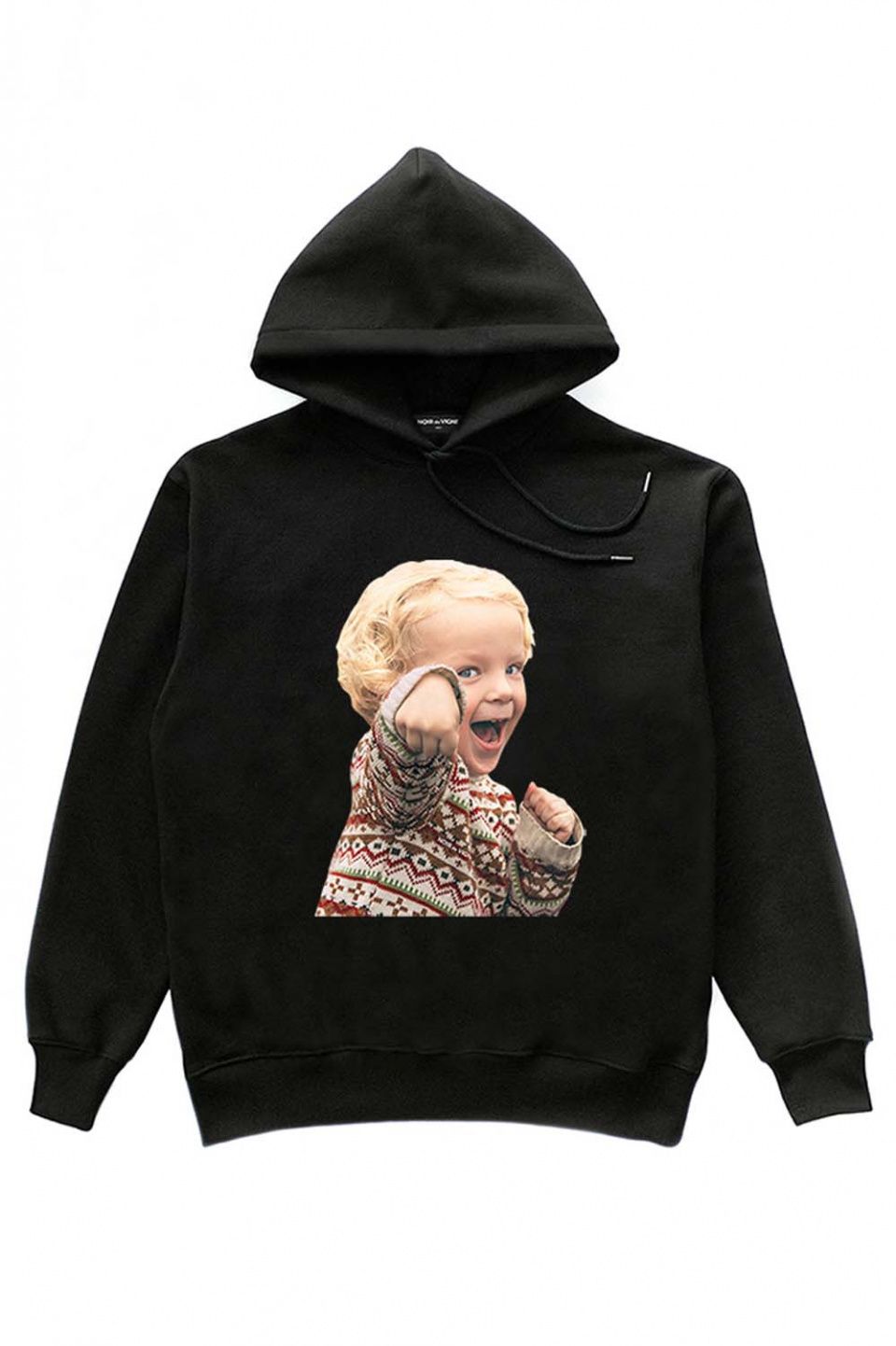 MUSINSA | NOIR DE VIGNE FIGHTER BOY FACE HOODIE BLACK