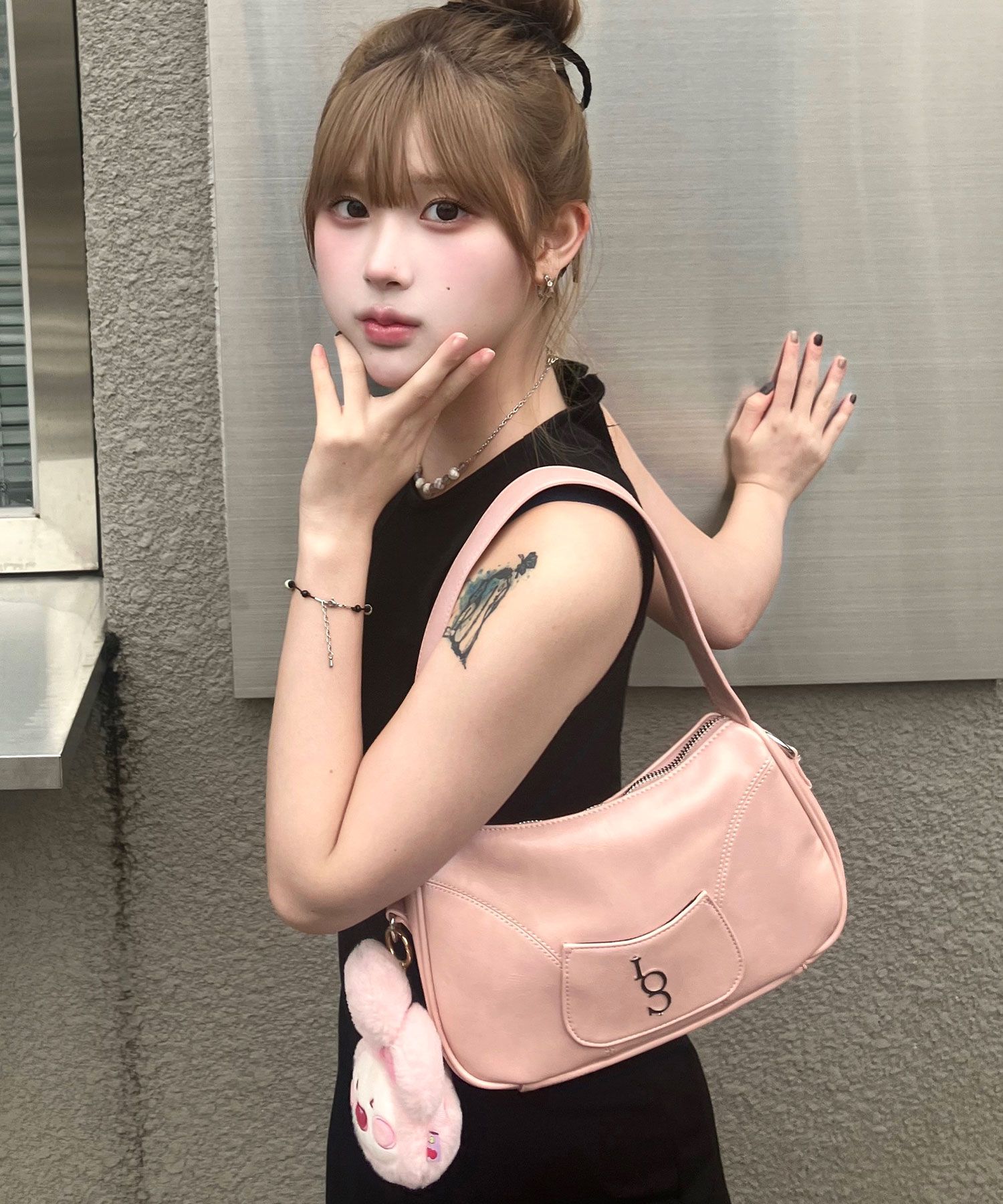 ●ILLIGO● Signature Bag Pink IG23FWBAG01PK MUSINSA | ILLIGO signature bag pink