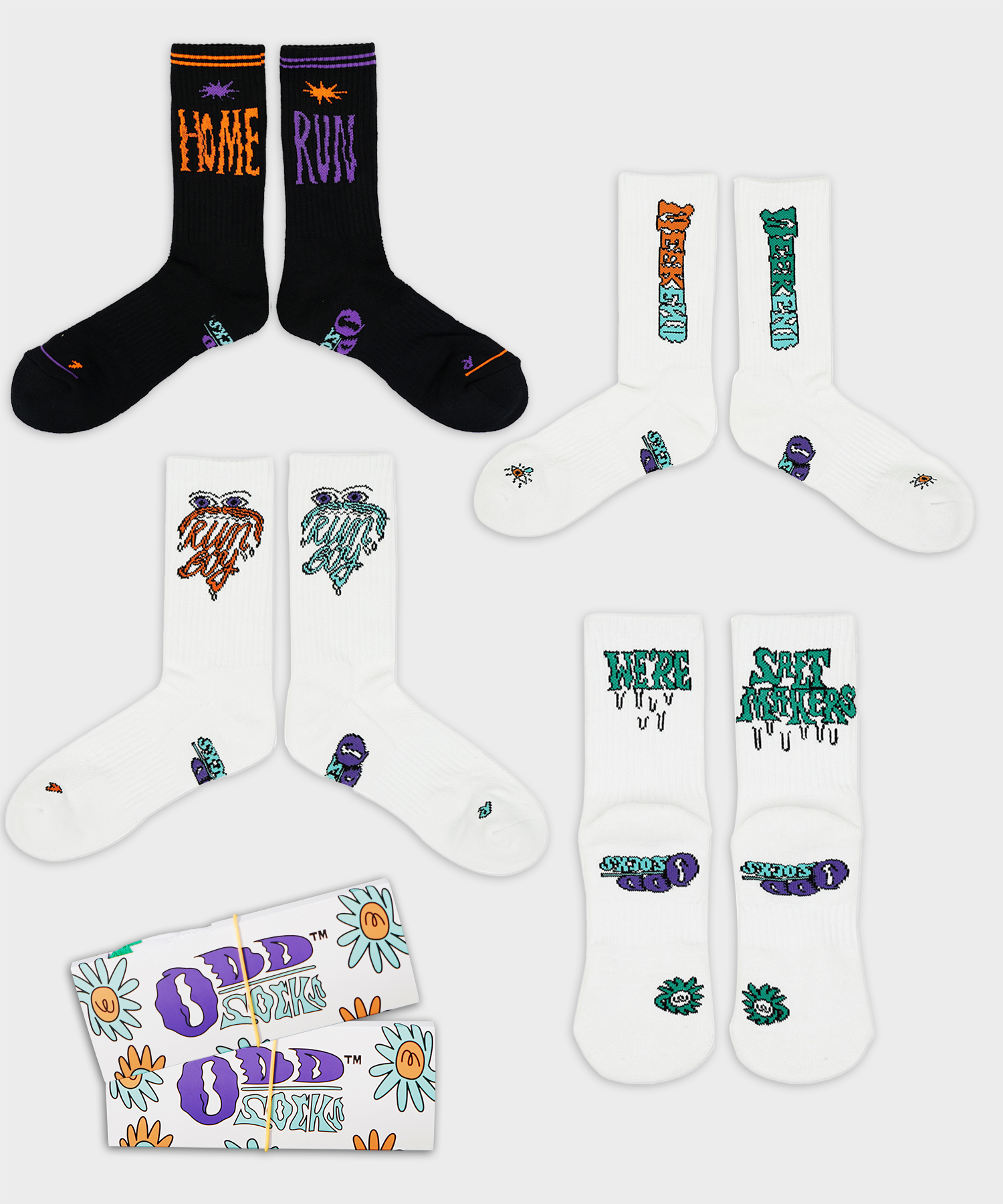 MUSINSA公式 | ODDSOCKS [2PACK] クールマックスランニングクルー