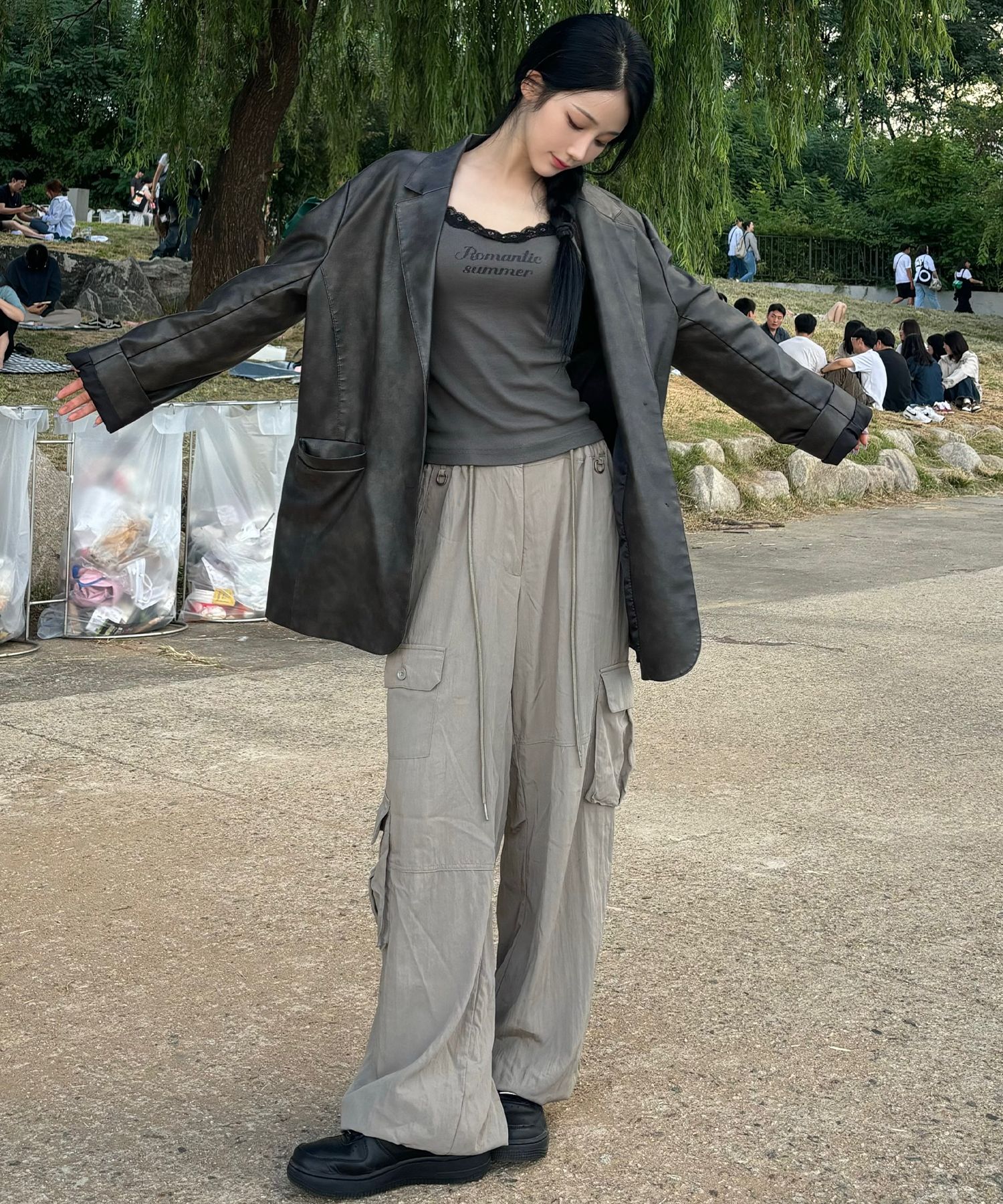 【ILLIGO】NYLON STRING CARGO BANDING PANTS (4 COLORS) MUSINSA | ILLIGO Nylon string cargo banding pants gray