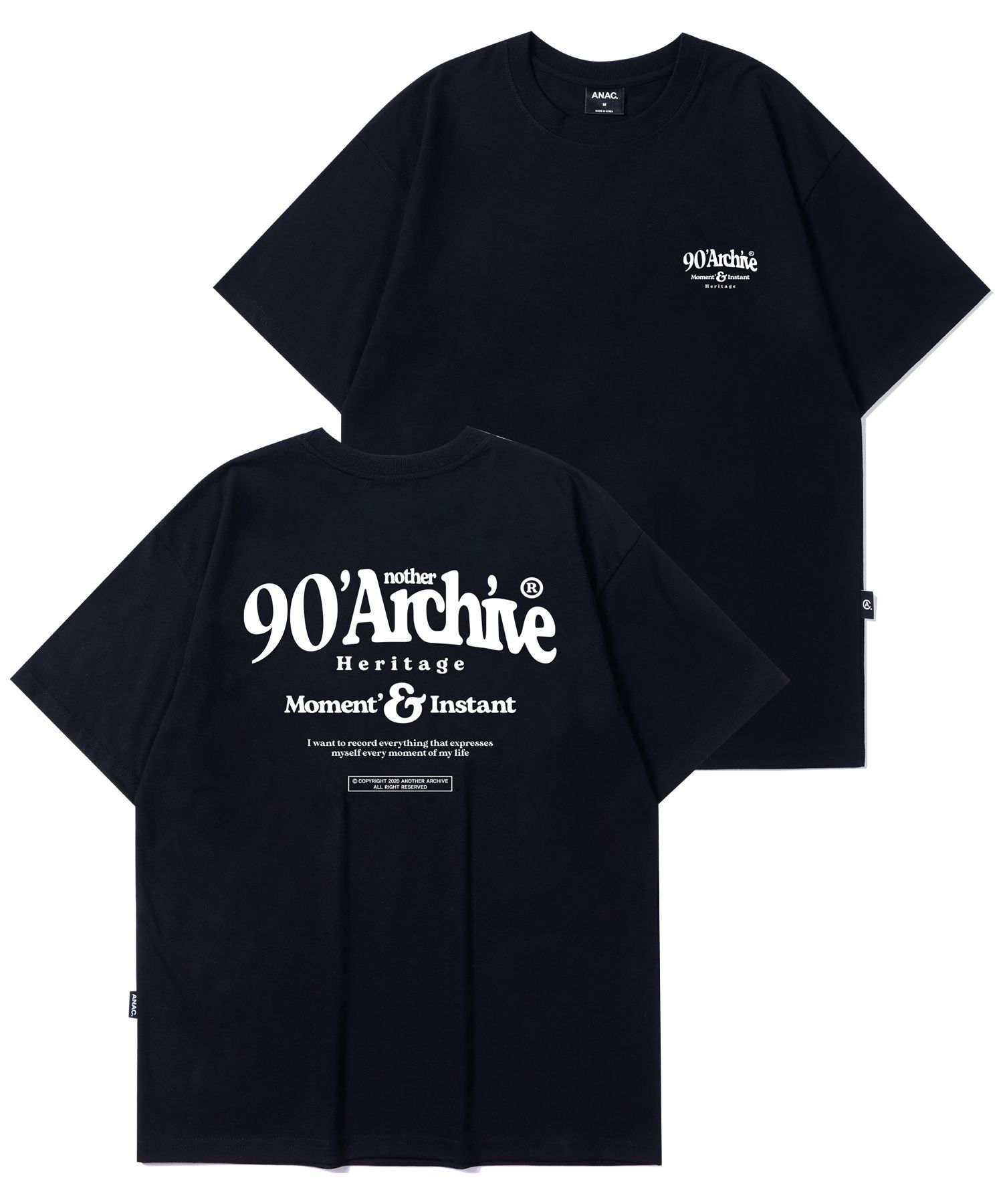 MUSINSA公式 | ANOTHER ARCHIVE 90年代ヘリテージロゴ半袖Tシャツ_ネイビー
