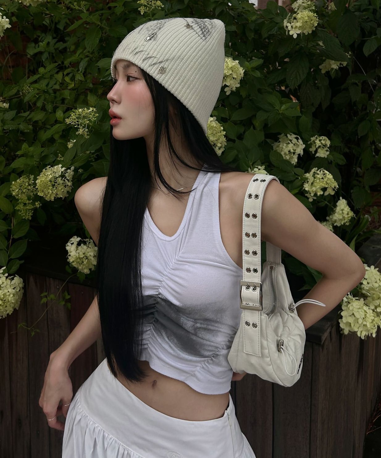 ★FLARE UP★ Drape Layered Long Sleeve FL128White Drape Layered Long Sleeve (FL-128_White) - FLAREUP | 60