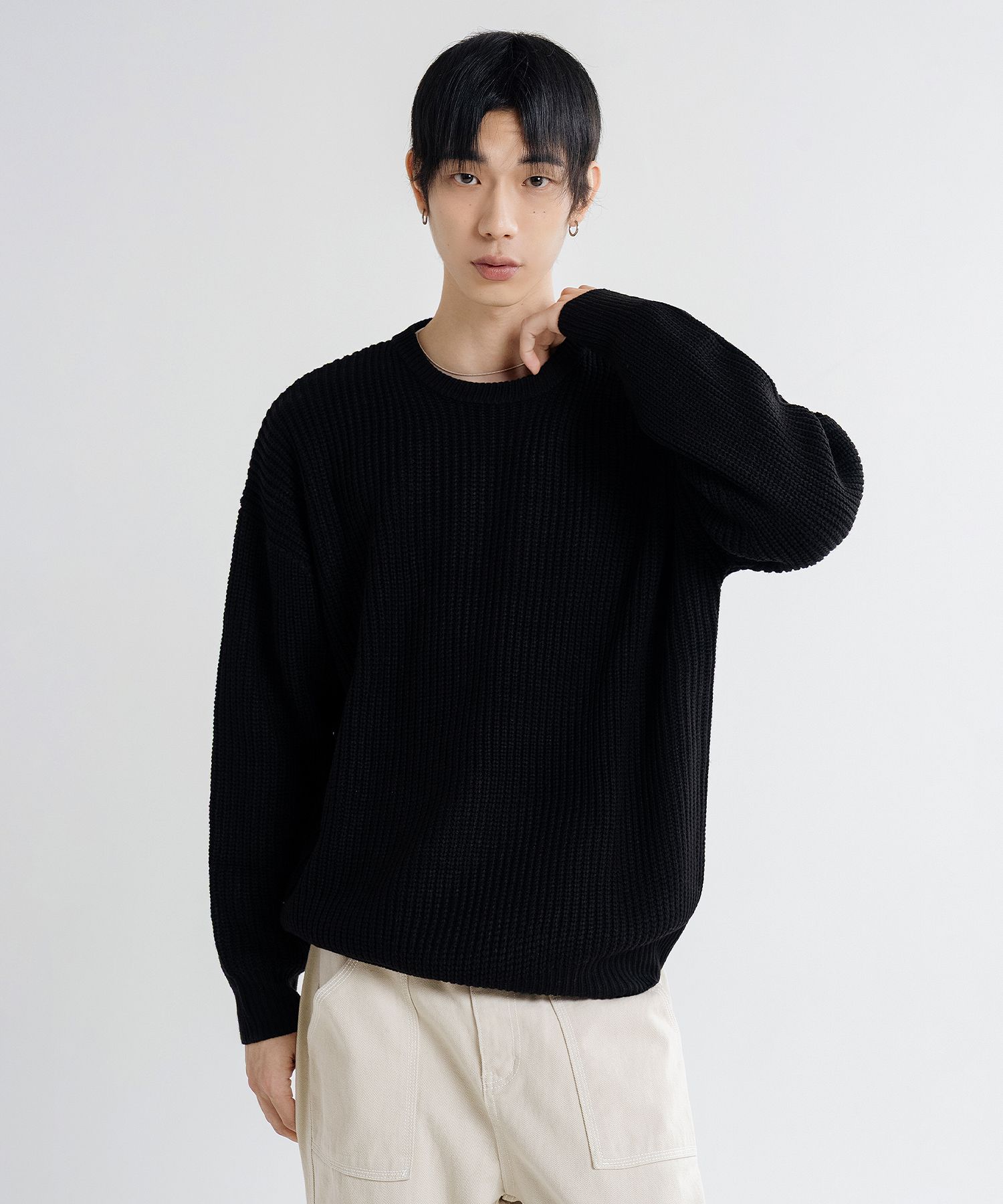 トップス 88hachihachi MOLE YARN KNIT CREW NECK 88 hachihachi MOLE YARN KNIT CREW NECK S