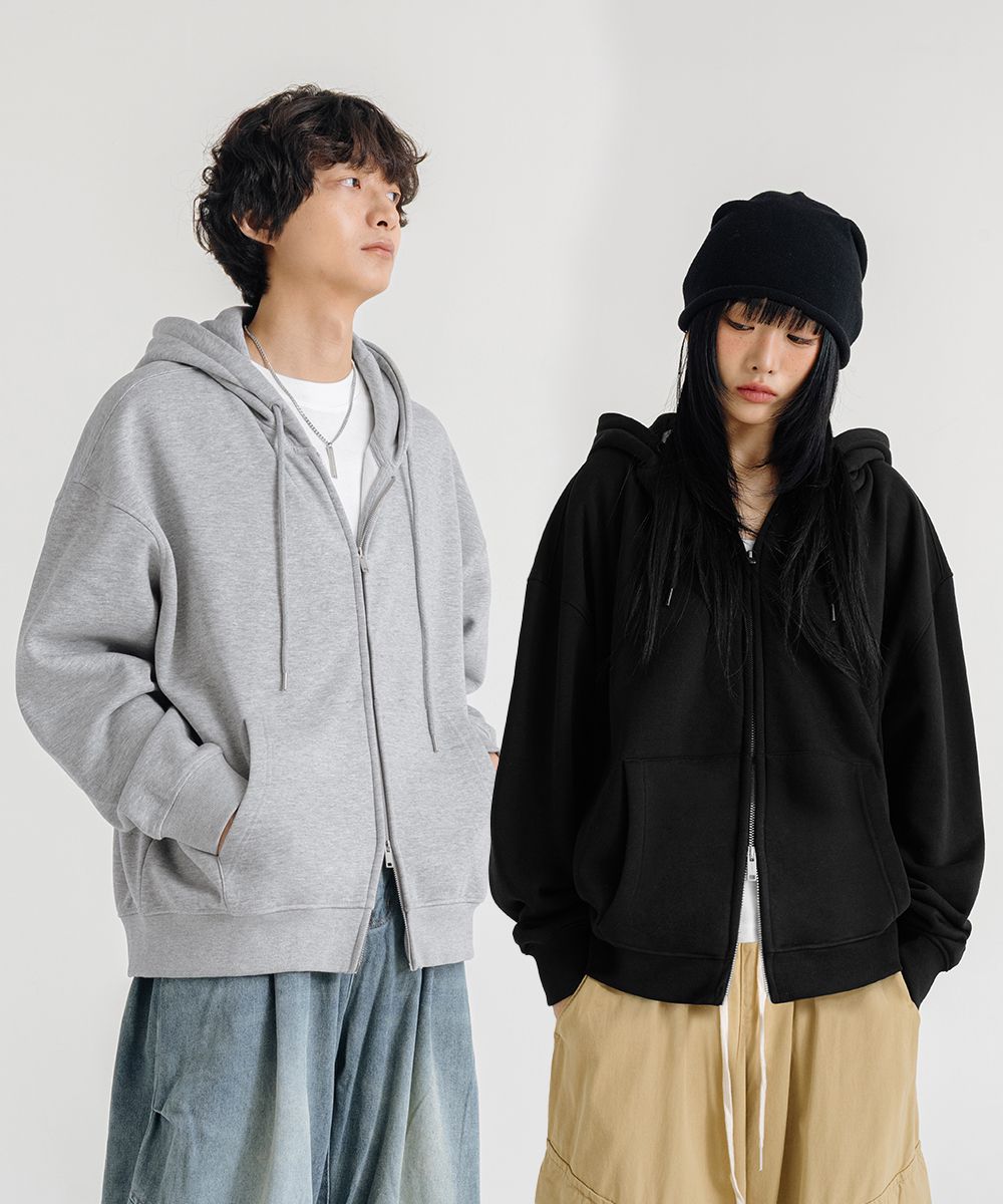 MUSINSA | LEMAIN SECOND [2PACK] 2WAY OVERFIT SWEAT HOOD ZIP-UP