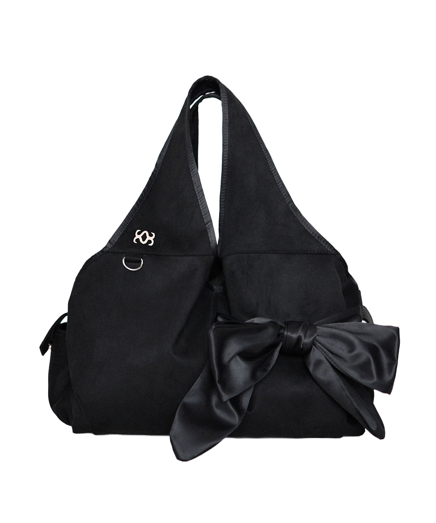 SIWEOL107 リボン ショルダーバッグ MUSINSA | SIWEOL107 Bow Shoulder Bag (Suede Black)