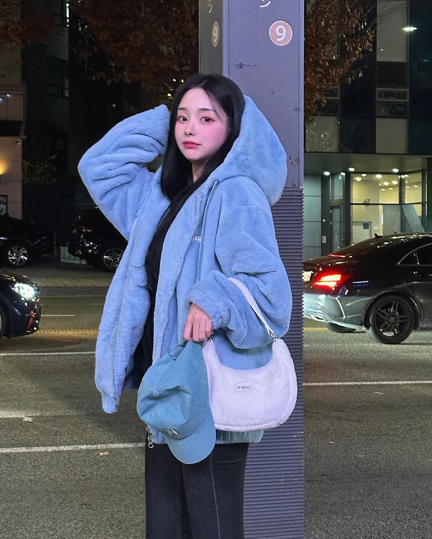 MUSINSA公式 | NDY ファーフードパーカー ジップアップ (ブラック