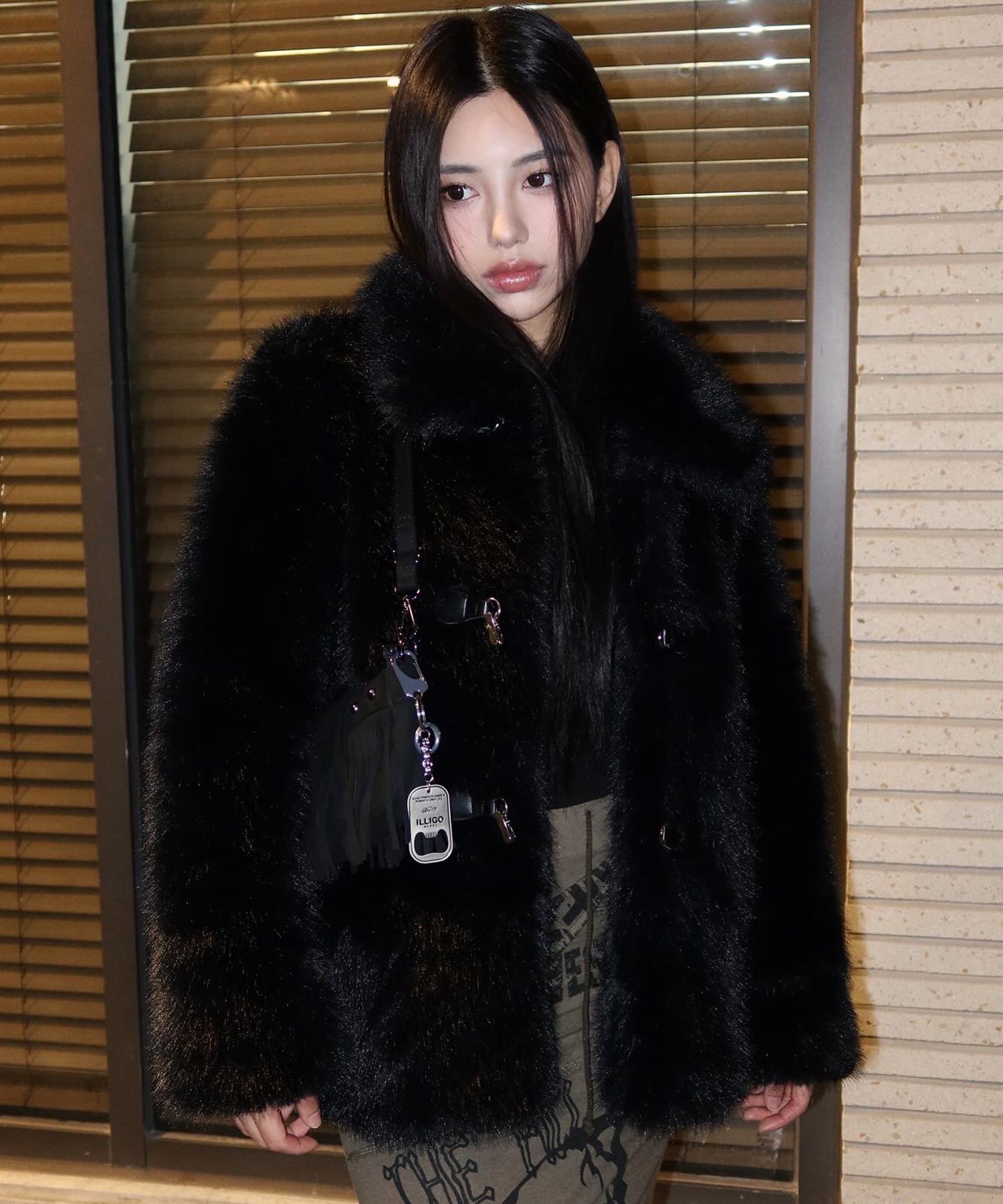 MUSINSA公式 | ILLIGO シアリングファージャケット ブラック