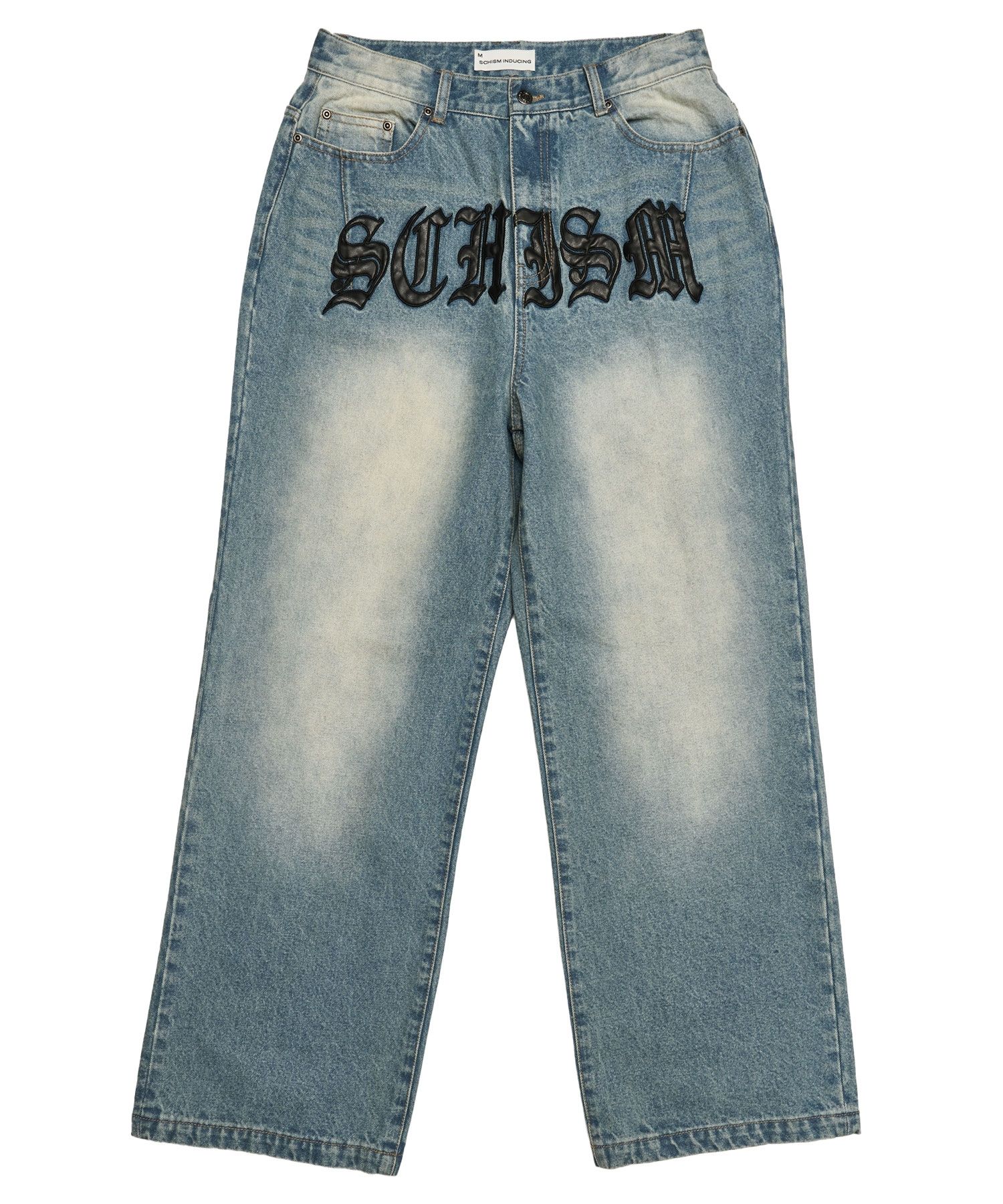 MUSINSA | SCHISM INDUCING SCHISM PATCH JEANS BLUE