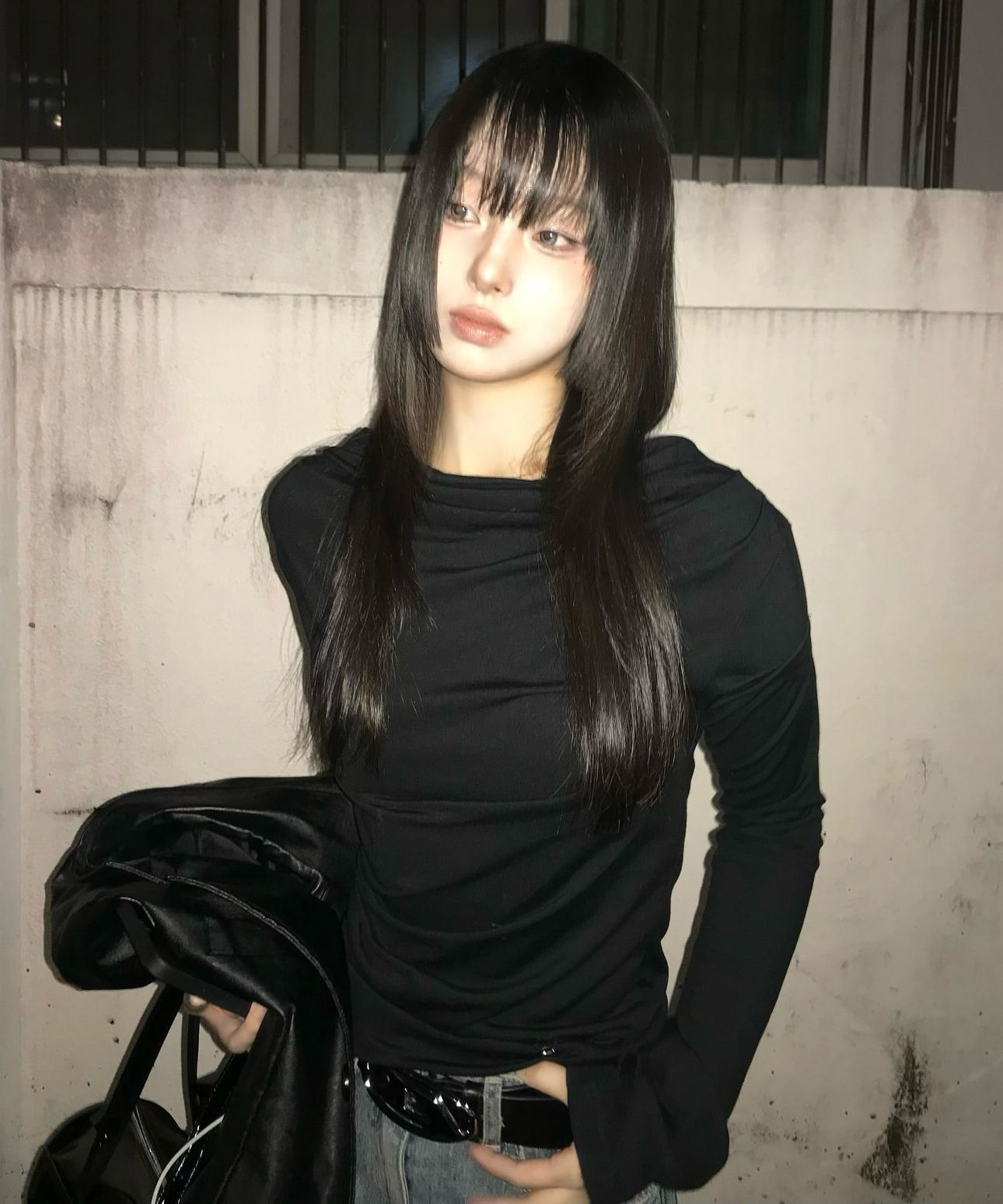 MUSINSA | FLAREUP 2.Drape Long Sleeve (FL-146_Black)