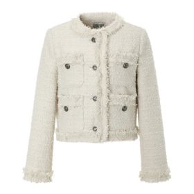 MUSINSA公式 | KHAKIPOINT Antique Crop Tweed Jacket (ivory)