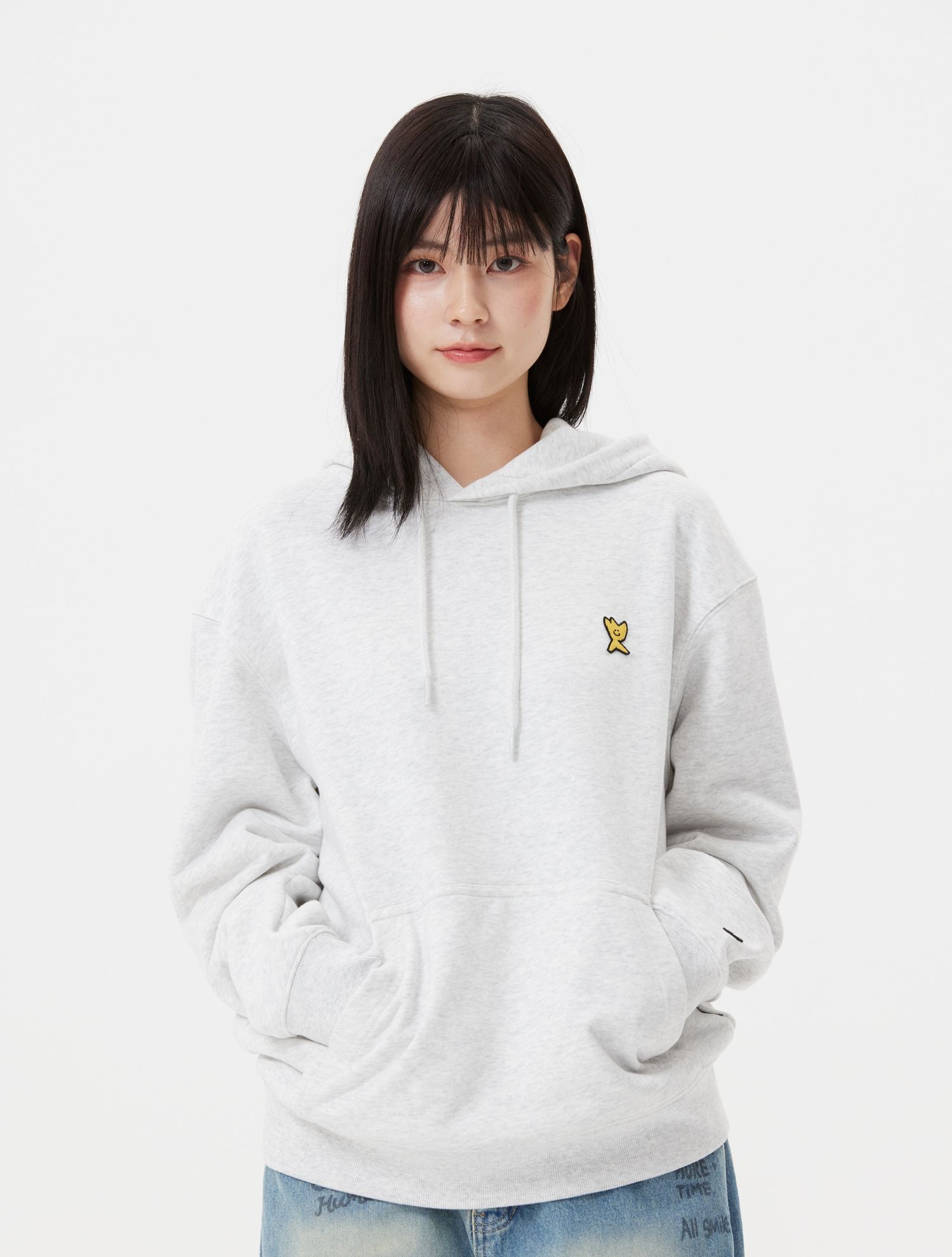 ★Wacky WiLLy★ Signature Kiki Wappen Hoodie Light Grey MUSINSA | WACKY WILLY Signature Kiki Wappen Hood Light Grey