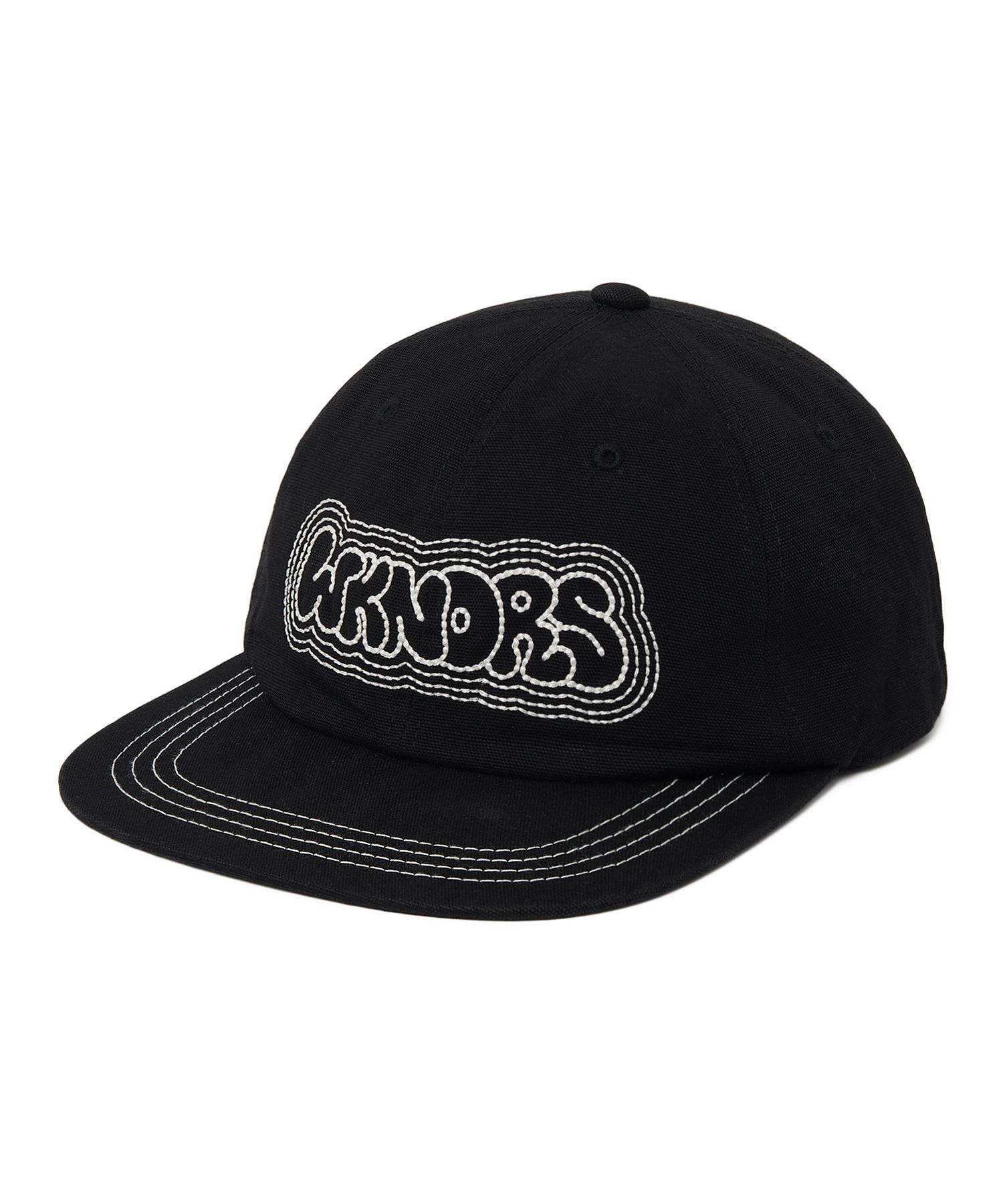 ★2025SS新作★WKNDRS★OUTLINED LOGO CAP WKNDRS Outlined Logo Cap - Black | 하이츠스토어