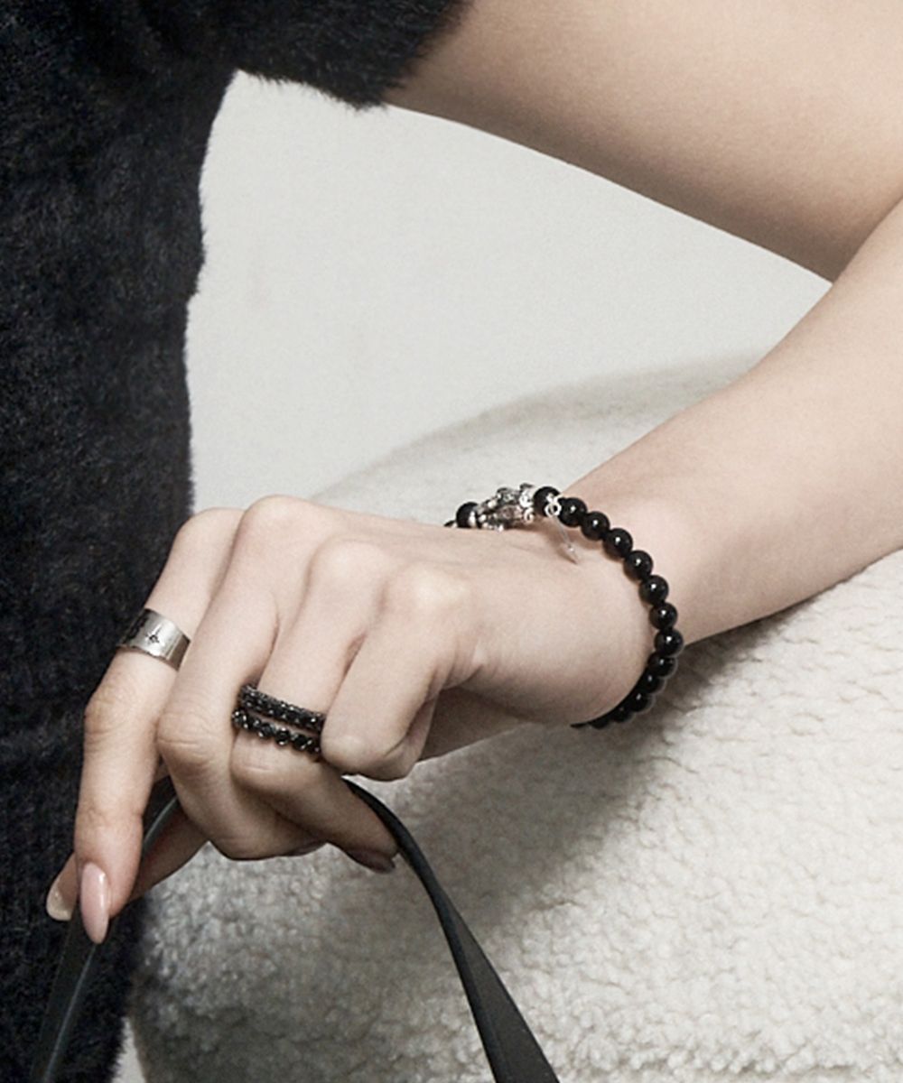【BLACKPURPLE】24FW★ Money Keeper Onyx Bracelet MUSINSA | BLACK PURPLE [silver925] Money Keeper Onyx Bracelet