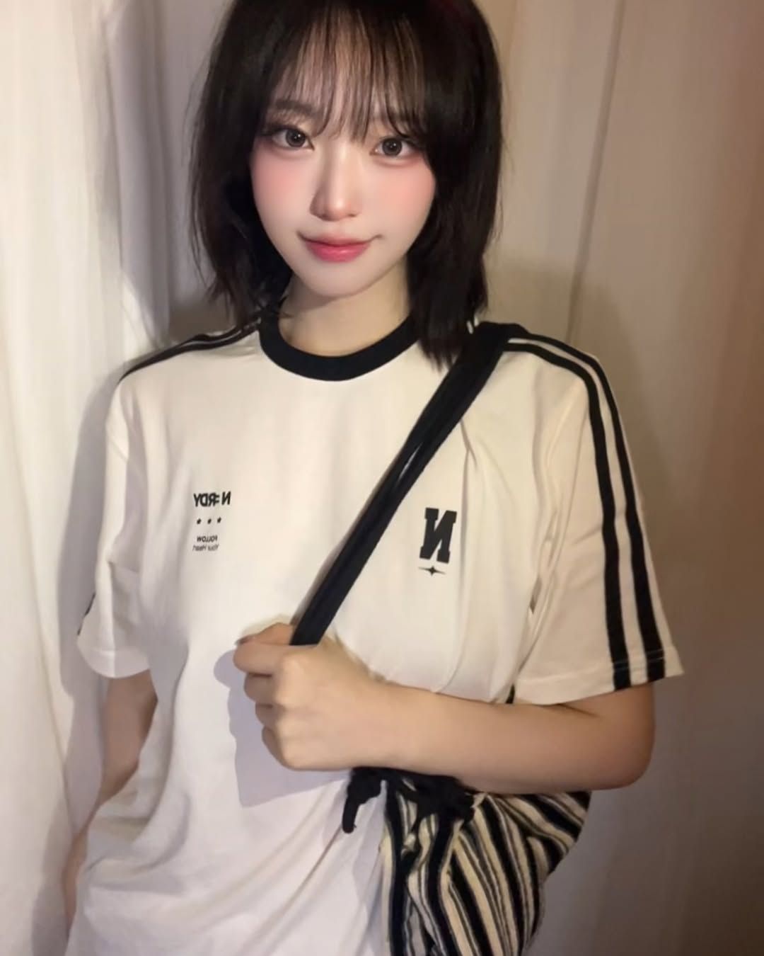 ★NERDY★人気★Sporty NY Short Sleeve T-Shirt MUSINSA | NERDY Sporty NY Short Sleeve T-Shirt (Black/Cream