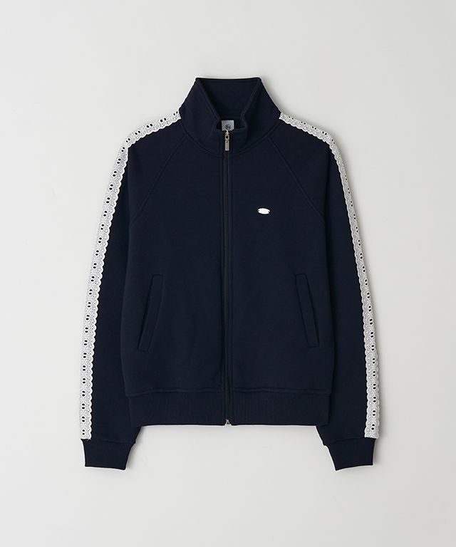 ★2025SS新作★RONRON★SIDE LACE SWEAT TRACK ZIP UP MUSINSA | RONRON SIDE LACE SWEAT TRACK ZIP UP NAVY
