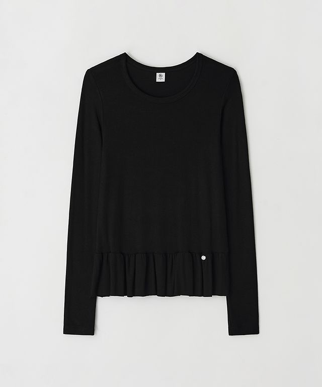 Tシャツ・カットソー RONRON PENDANT RUFFLE LAYERED SLIM LONG SLEEVE BLACK MUSINSA公式 | RONRON PENDANT RUFFLE LAYERED SLIM LONG SLEEVE