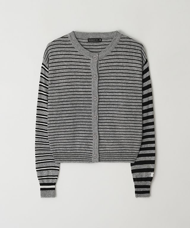 ◆RONRON TRIPLE STRIPE HARMONY KNIT CARDIGAN/5色◆ MUSINSA | RONRON TRIPLE STRIPE HARMONY KNIT CARDIGAN BLACK GREY
