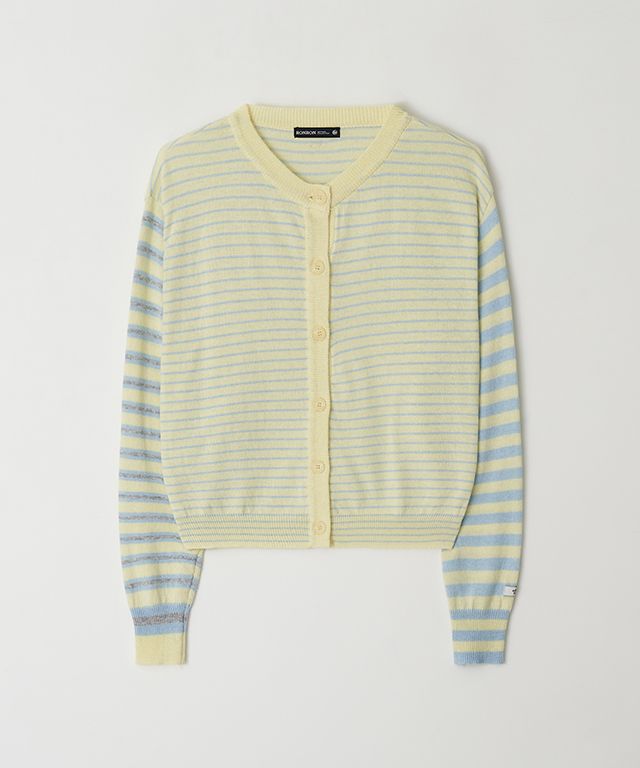 ◆RONRON TRIPLE STRIPE HARMONY KNIT CARDIGAN/5色◆ MUSINSA | RONRON TRIPLE STRIPE HARMONY KNIT CARDIGAN SKY YELLOW