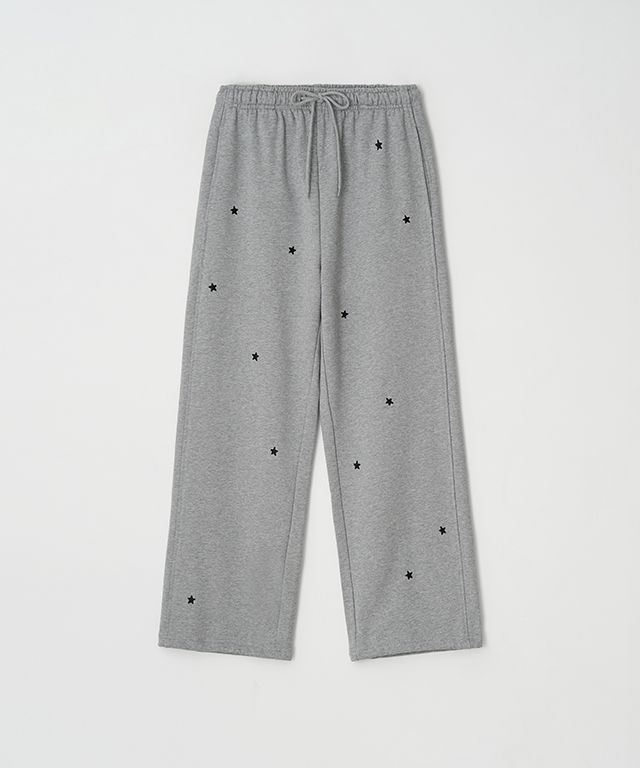 [RONRON]STAR EMBROIDERY SWEAT JOGGER パンツ★新作・25SS★ MUSINSA | RONRON STAR EMBROIDERY SWEAT JOGGER PANTS GREY