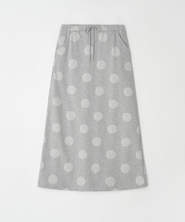 韓国商品/RONRON BIG DOT BANDING MAXI SKIRT MUSINSA | RONRON BIG DOT BANDING MAXI SKIRT GREY