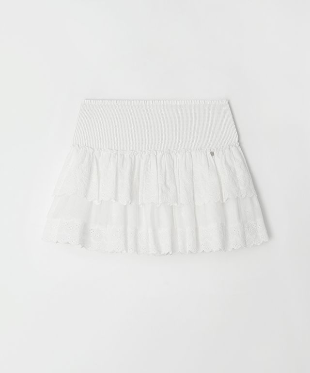 [RONRON] SMOCKED LACE CANCAN RUFFLE PANTSKIRT /追跡付 MUSINSA公式 | RONRON SMOCKED LACE CANCAN RUFFLE PANTSKIRT BLACK