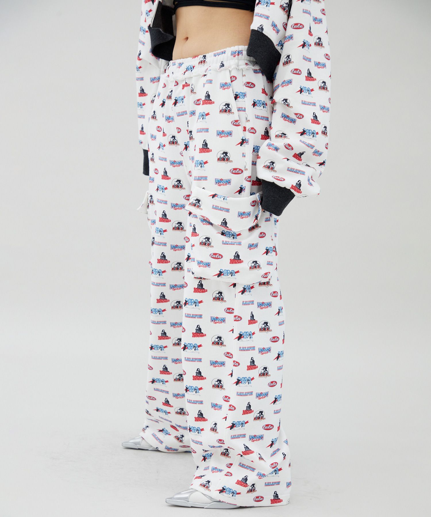 パンツ [lalafox] LALA PATTERN WIDE SWEAT PANTS - WHITE MUSINSA | LALAFOX LALA PATTERN WIDE SWEAT PANTS Pattern