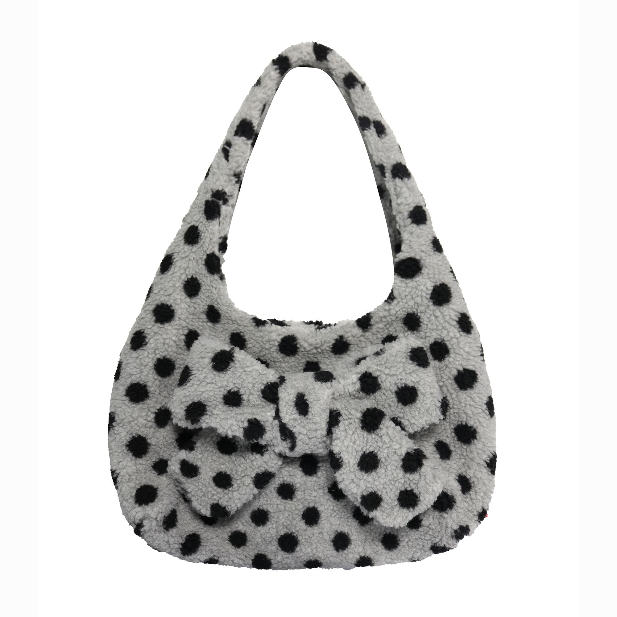 【SIO】 DOT FLUFFY SHOULDER BAG ★送料・関税込★大人気★ MUSINSA公式 | SIO Dot Fluffy Shoulder Bag [Grey]