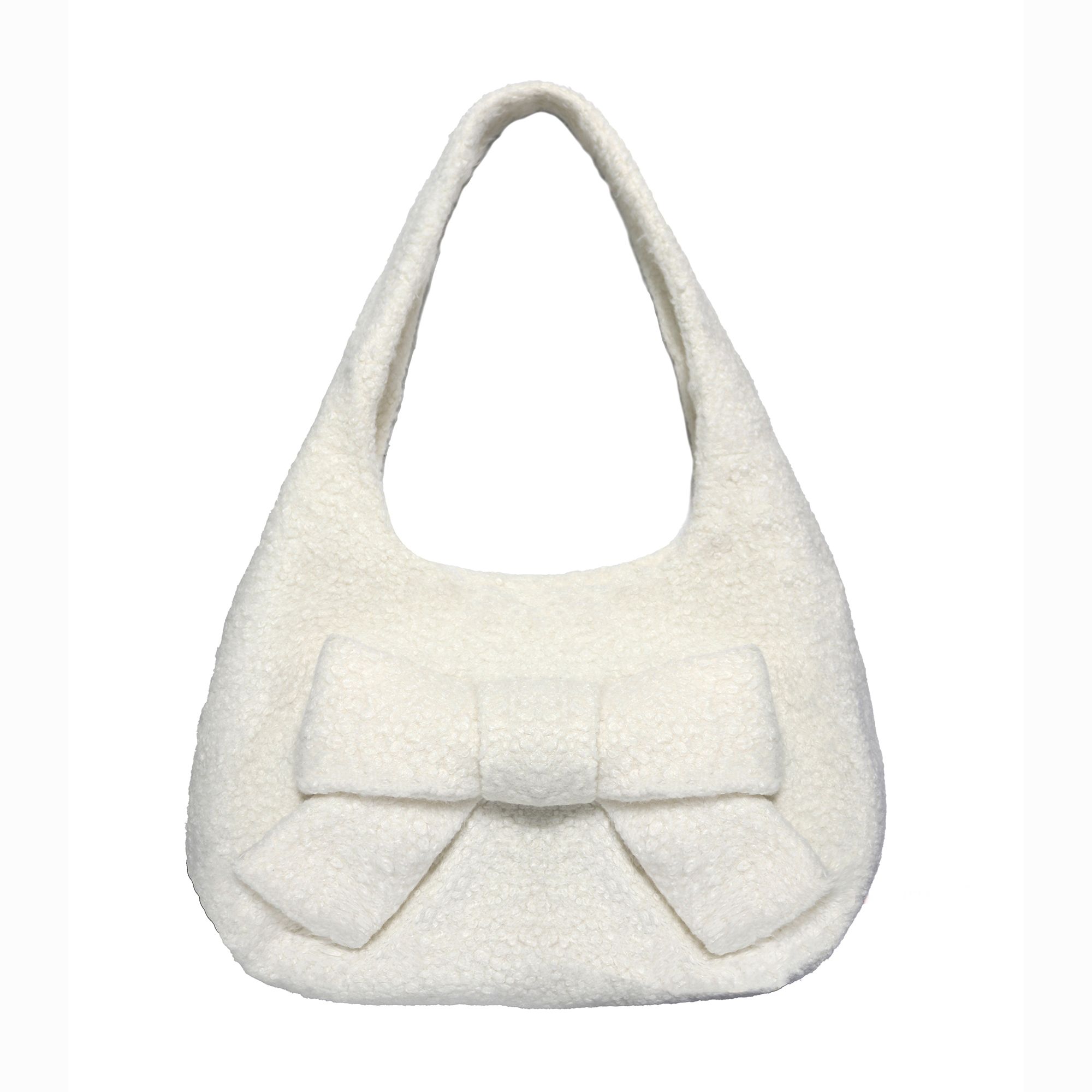 【sio】RIBBON FLUFFY SHOULDER BAG リボン ショルダーバッグ MUSINSA | SIO Ribbon Fluffy Shoulder Bag [Ivory]