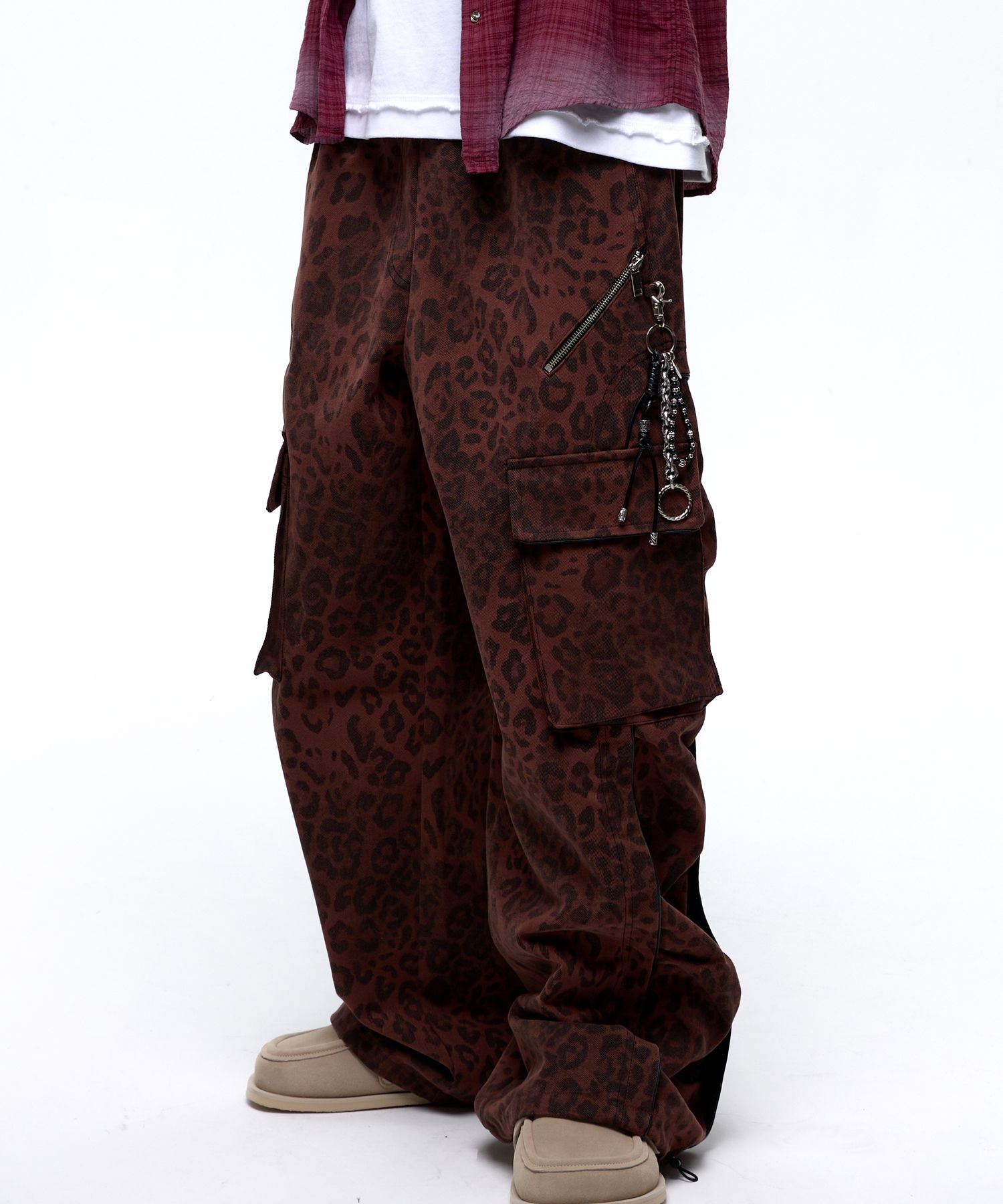 RSSC ■ WRINKLE MIXED LEOPARD CARGO PANTS MUSINSA | RSSC WRINKLE MIXED LEOPARD CARGO PANTS - WINE