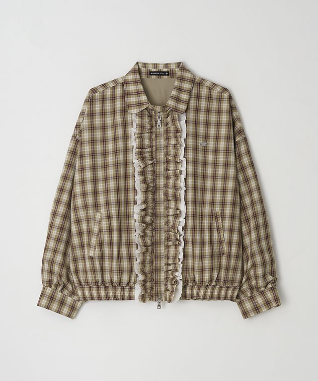 MUSINSA公式 | RONRON VINTAGE RUFFLE BLOUSON YELLOW CHECK