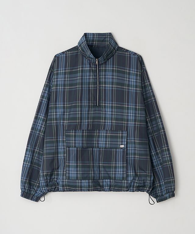 スウェット・トレーナー COVERNAT Clover Kara Half Zip-up Man to Man Mint 1200W-5120-ForestGrn-13-