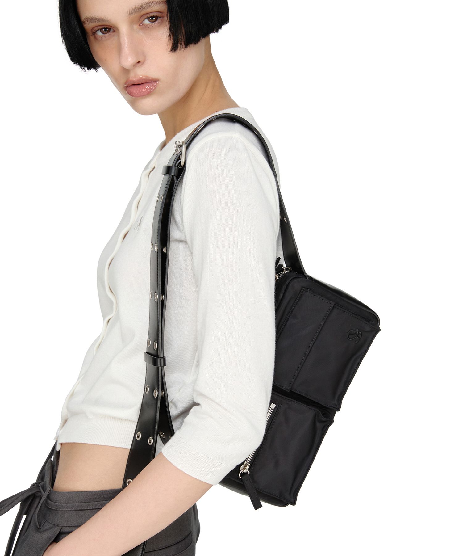 無料配送 ◆ SUNBURNPROJECT ◆ Nylon Pocket Cross Bag MUSINSA公式 | SUNBURNPROJECT Nylon Pocket Cross Bag, BLACK