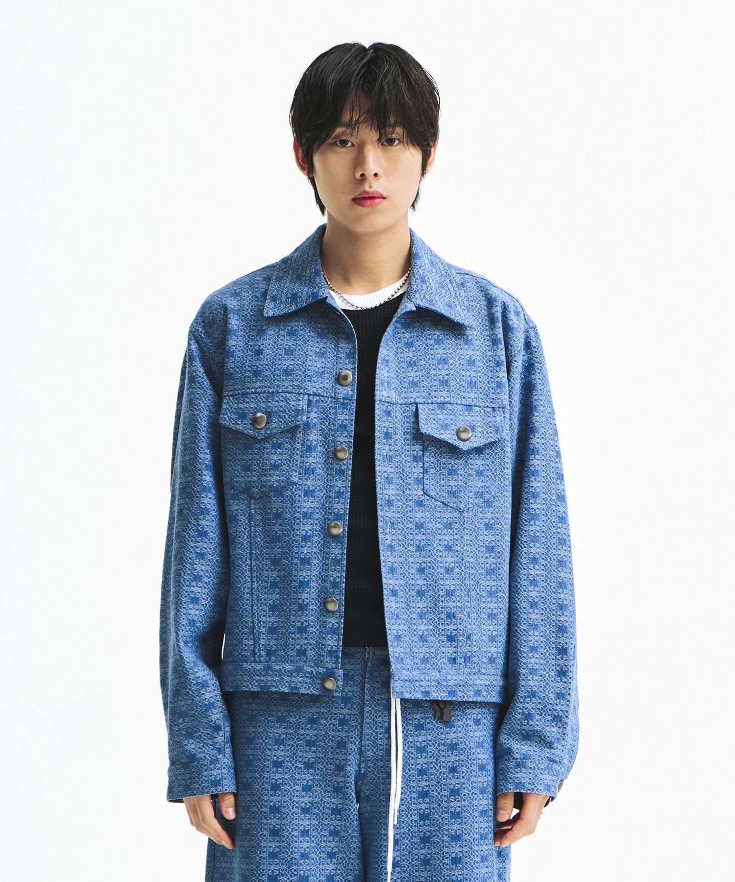 ラメルマメゾン正規品★25SS★SILVER B DENIM JACKET BLUE LA MER MA MAISON】25SS☆ SILVER B DENIM JACKET