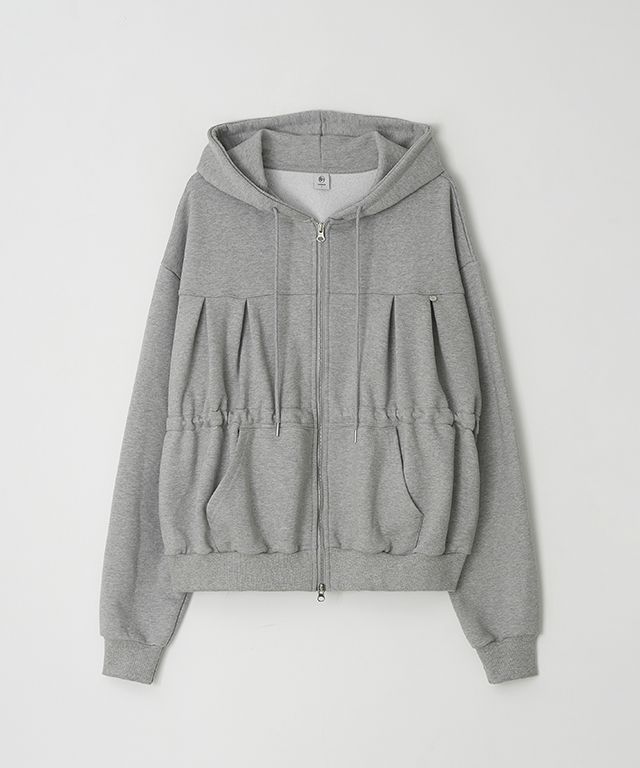 【AAKE】LOUD SHIRRING ZIP-UP MUSINSA | RONRON PENDANT SHIRRING HOODIE ZIP UP GREY