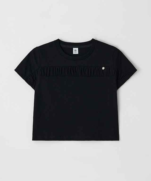 RONRON★韓国★人気★PENDANT CRINKLE CROP T SHIRT 半袖Tシャツ MUSINSA公式 | RONRON PENDANT CRINKLE CROP T SHIRT BLACK